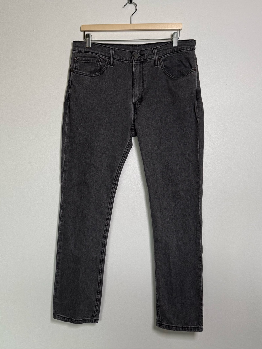 Levis 511 Slim Fit Jeans Mens 36x32 Gray Light Charcoal Stretch Denim Pants